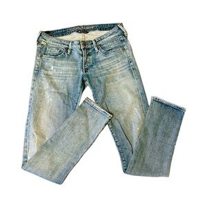 Citizens Of Humanity Blue Premium Vintage Blue Skinny Jeans Distressed Size 27